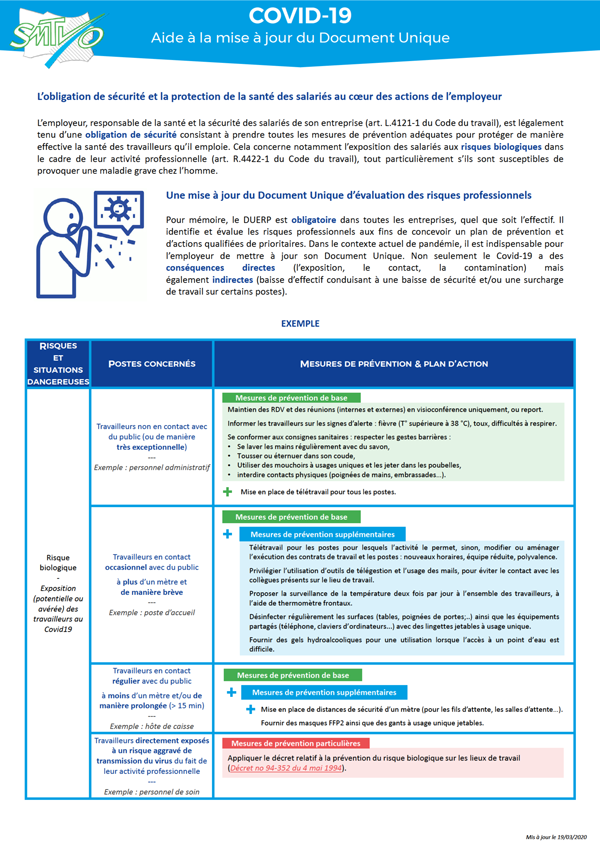 DOcument unique COVID 19 SMTVO